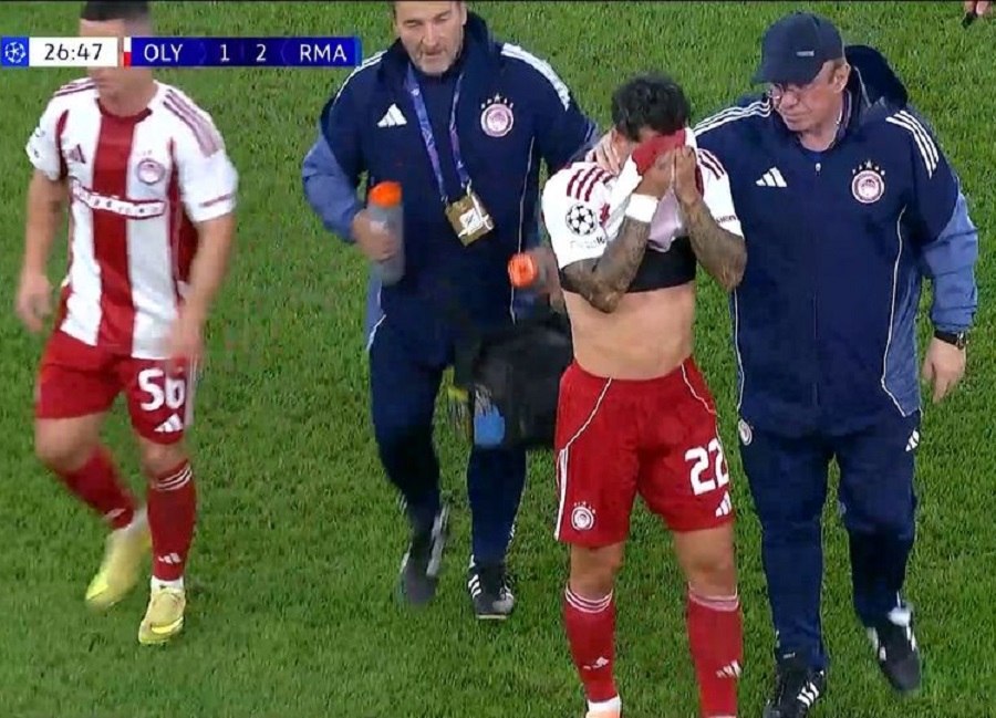 Ολυμπιακός: Αναγκαστική αλλαγή λόγω τραυματισμού ο Τσικίνιο (vid)