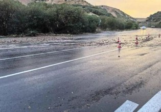 Έντονη βροχόπτωση και χαλάζι στην Κρήτη – Γέμισε πέτρες και χώματα ο ΒΟΑΚ