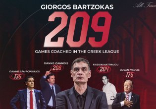 Ο Γιώργος Μπαρτζώκας έγραψε ιστορία στον πάγκο του Ολυμπιακού