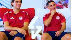 Τζολάκης και Ποντένσε είχαν 100% επιτυχία στο μπασκετικό challenge του Ολυμπιακού! (vid)