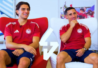 Τζολάκης και Ποντένσε είχαν 100% επιτυχία στο μπασκετικό challenge του Ολυμπιακού! (vid)