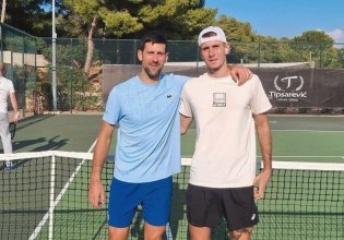 Ο Αριστοτέλης Θάνος προπονήθηκε με τον Νόβακ Τζόκοβιτς – «Εκπληκτική εβδομάδα» (pics+vid)