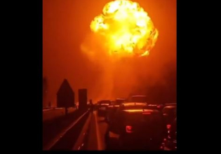 ‘Εκρηξη σε αυτοκινητόδρομο στην Ιταλία: Φορτηγό με αέριο τυλίχθηκε στις φλόγες μετά από σύγκρουση – Δείτε βίντεο