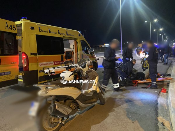 Σοβαρό τροχαίο με εγκατάλειψη στα Χανιά – Στο νοσοκομείο με σοβαρά τραύματα οδηγός μηχανής