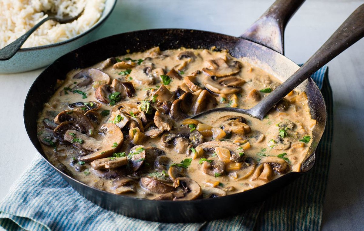 Συνταγή: Stroganoff με μανιτάρια