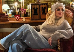 Άννα Βίσση: Χριστούγεννα με τους εγγονούς της στο Κουρσεβέλ της Γαλλίας