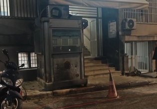 Επίθεση με μολότοφ στο ΑΤ Κυψέλης – Φωτιά σε κάδους στη Δροσοπούλου