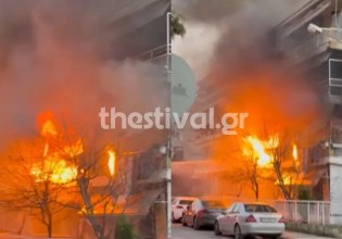 Θεσσαλονίκη: Μεγάλη φωτιά σε διαμέρισμα στην Καλαμαριά – Προκλήθηκαν σοβαρές υλικές ζημιές