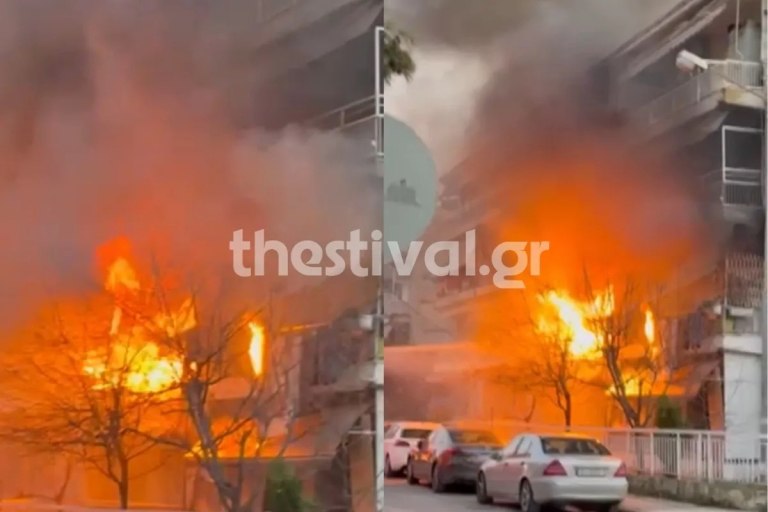 Θεσσαλονίκη: Μεγάλη φωτιά σε διαμέρισμα στην Καλαμαριά – Προκλήθηκαν σοβαρές υλικές ζημιές