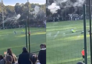 Γαλλία: Φωτοβολίδες σε αγώνα Κ18 τραυμάτισαν τρεις ποδοσφαιριστές (vid)