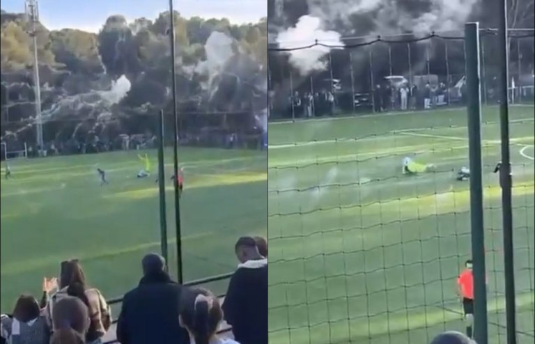Γαλλία: Φωτοβολίδες σε αγώνα Κ18 τραυμάτισαν τρεις ποδοσφαιριστές (vid)