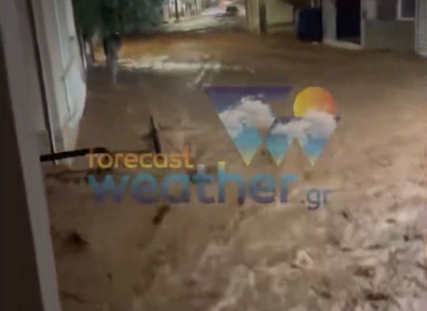 Κακοκαιρία Byron: Εκλεισε η Εθνική Οδός Αθηνών Κορίνθου – Εγκλωβισμένοι οδηγοί – Χείμαρροι οι δρόμοι