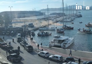 Με τρακτέρ και καΐκια στο λιμάνι του Βόλου αγρότες και αλιείς – Ισχυρή παρουσία των ΜΑΤ