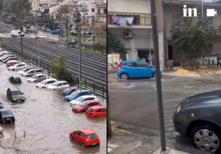 Ισχυρή καταιγίδα στην Αττική – Ποτάμια οι δρόμοι – Δεκάδες κλήσεις στην Πυροσβεστική