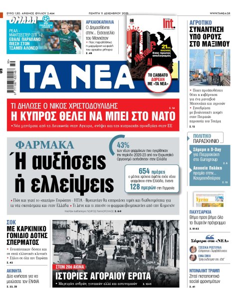 Στα «ΝΕΑ» της Πέμπτης: Ή αυξήσεις ή ελλείψεις