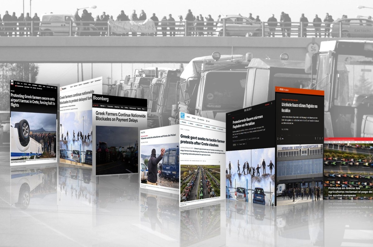 Oι αγροτικές κινητοποιήσεις στα διεθνή ΜΜΕ: «Στριμωγμένη η κυβέρνηση Μητσοτάκη λόγω σκανδάλου ΟΠΕΚΕΠΕ»