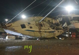 Ανεμοστρόβιλος έβγαλε βάρκες στην στεριά στην Αλεξανδρούπολη – Ριπές ανέμου 140 χιλιομέτρων «χτύπησαν» την πόλη