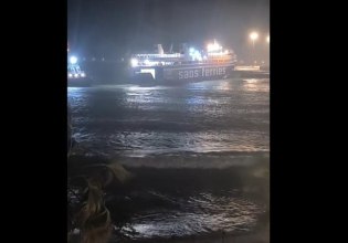 Σάρωσε τη Ρόδο η κακοκαιρία – Η θάλασσα βγήκε στο λιμάνι, πλοίο έδωσε μάχη με τα κύματα