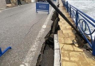Αποκόλληση τοιχίου αντιστήριξης στον παραλιακό δρόμο Κεφάλου του Δήμου Κω