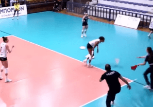 Ελληνικός αθλητισμός εν έτει 2026: Κομμάτια από το ταβάνι σε αγώνα βόλεϊ πέφτουν στα κεφάλια αθλητριών (vid)