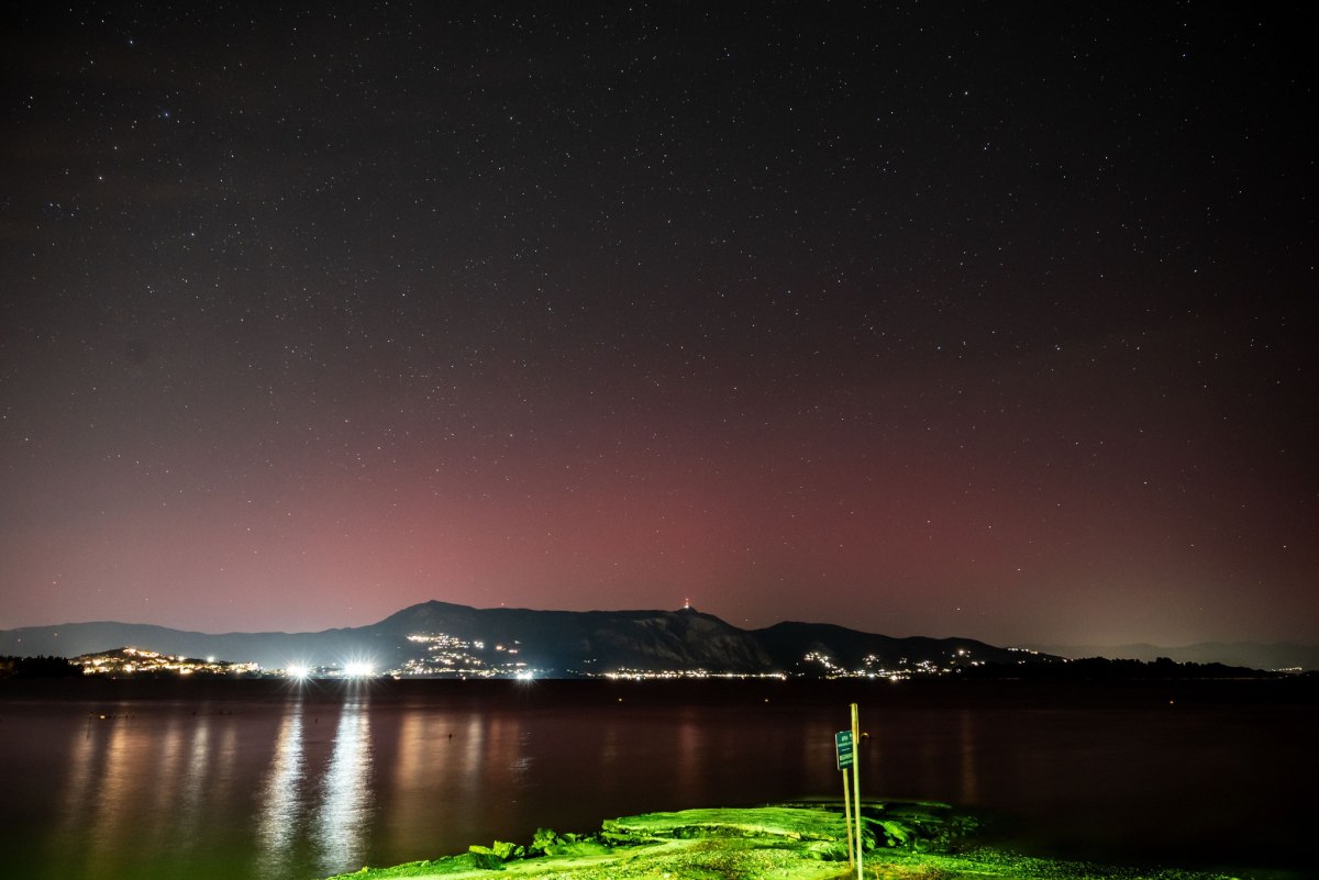 Το βόρειο σέλας στην Κέρκυρα (Πηγή: Vasilis Dionysopoulos)