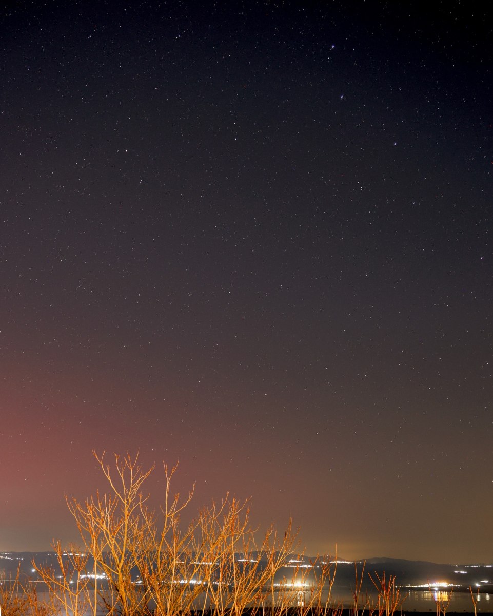 Το σέλας σε φωτογραφία από τον Χορτιάτη (Πηγή: Σταύρος Κουκιόγλου)