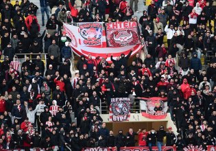 Ολυμπιακός – ΟΦΗ: Δυναμική παρουσία από τους 7.000 οπαδούς των Πειραιωτών στο Παγκρήτιο (vid+pics)