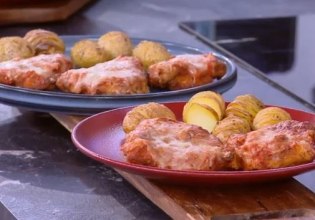 Συνταγή: Κοτόπουλο παρμεζάνας με πατάτες