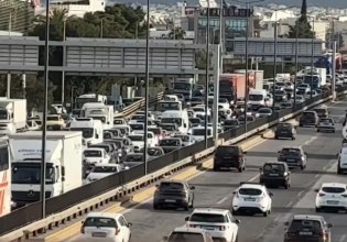 Στο κόκκινο ο Κηφισός: Μποτιλιάρισμα από Κηφισιά έως Ιερά Οδό – Αγγίζει τα 16 χιλιόμετρα