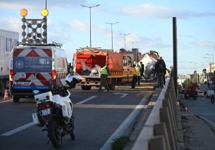 Τροχαίο: Νεκρός ο ένας οδηγός που είχε τραυματιστεί σοβαρά στη σύγκρουση φορτηγών στη λεωφόρο Κηφισού