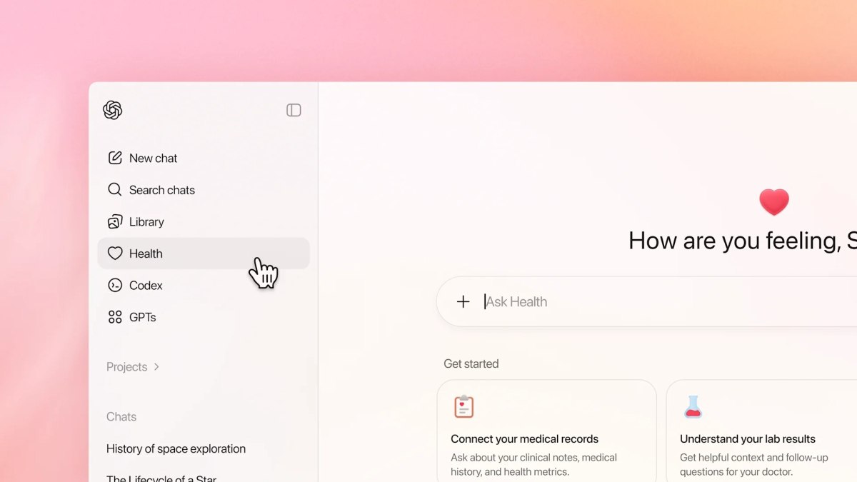 Η επιλογή «Health» προστίθεται στο κεντρικό μενού του ChatGPT (OpenAI)