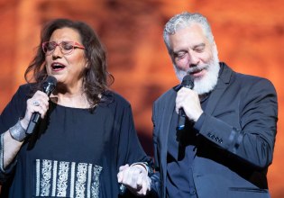 Η Μαρία Φαραντούρη και ο Τάσης Χριστογιαννόπουλος στο Μέγαρο Μουσικής Αθηνών