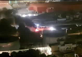 Φωτιά στα Καζάνια στο Πέραμα – «Κλείστε τα παράθυρα των σπιτιών σας»