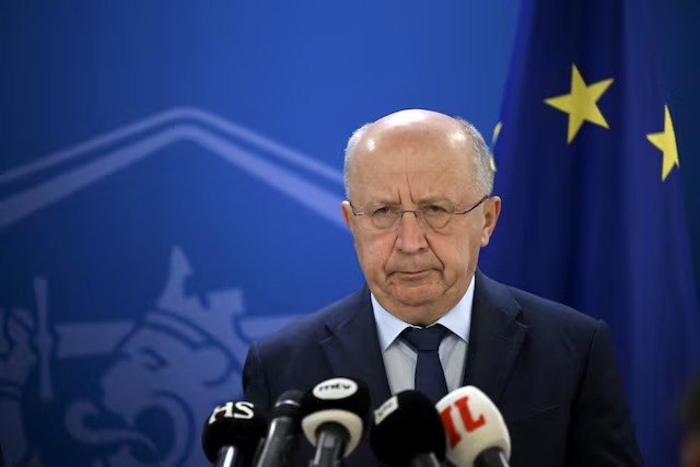 O ευρωπαίος επίτροπος Άμυνας και Διαστήματος Άντριους Κουμπίλιους σε παλαιότερο στιγμιότυπο (Reuters)