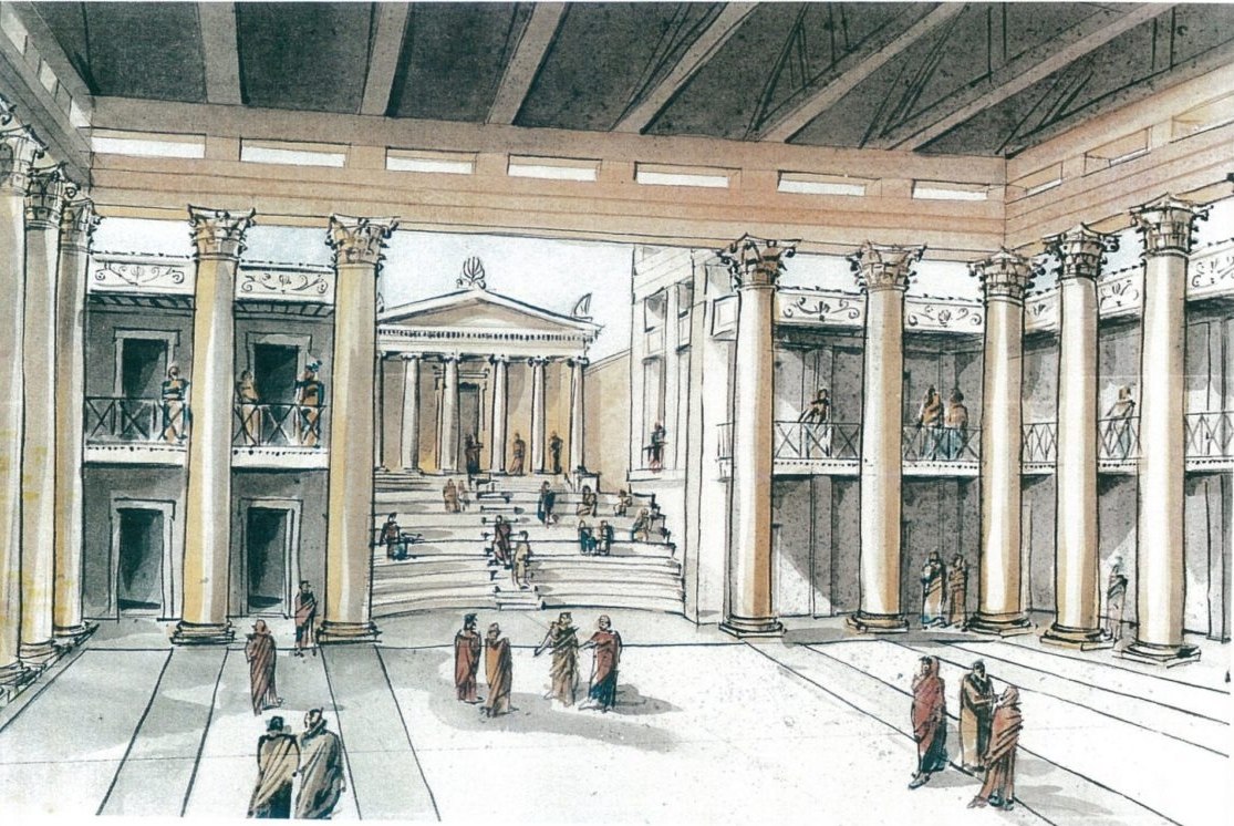 To εσωτερικό της βασιλικής του Φάνο σύμφωνα με σχέδιο του αρχιτεκτονικού οίκου Russel Taylor Architects.