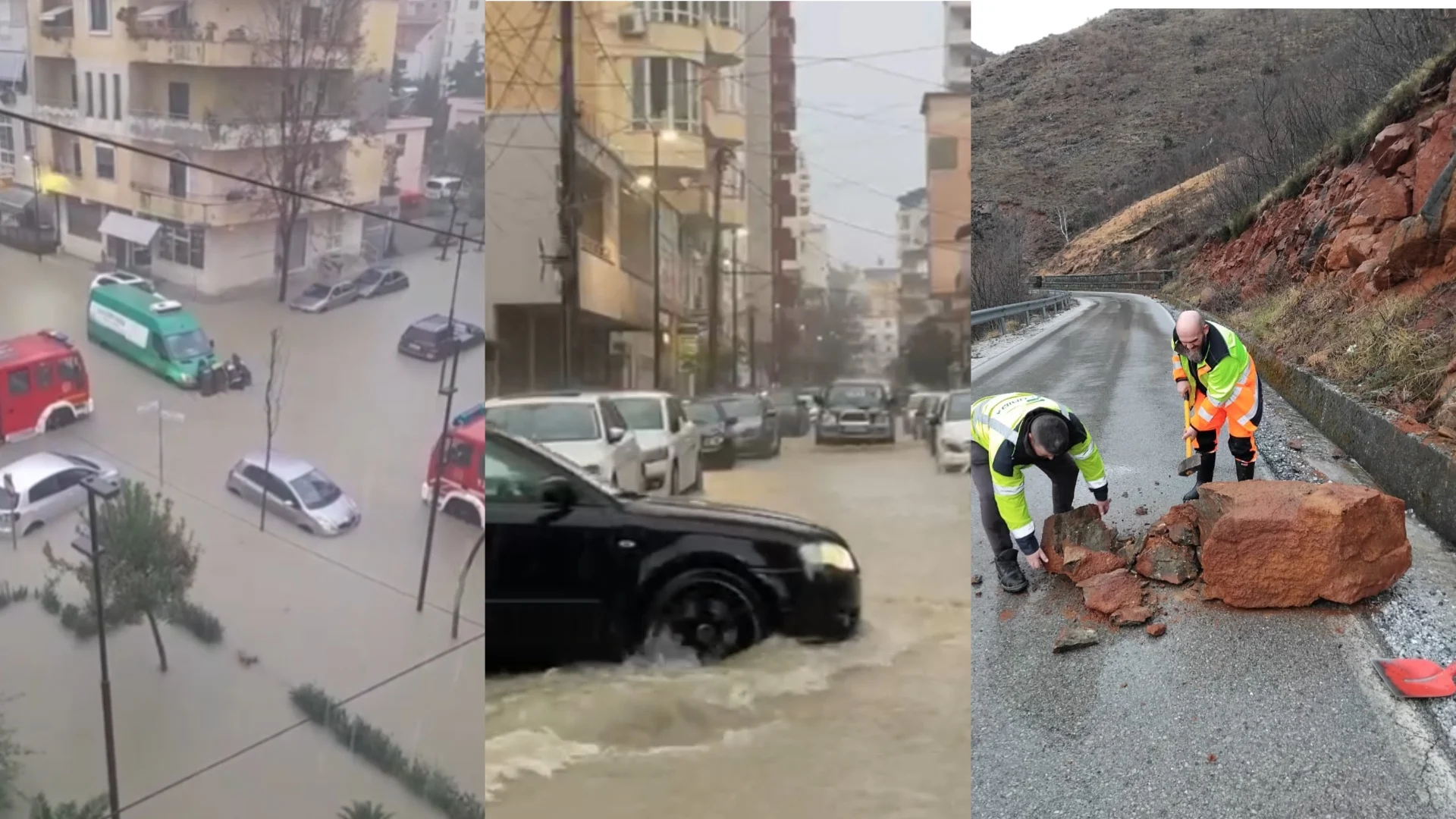 Στο έλεος της κακοκαιρίας η Αλβανία: Πλημμύρες από τις σφοδρές βροχοπτώσεις – «Παραλίγο να πνιγεί το παιδί μου»