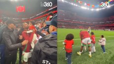 Τρομερή στιγμή: Ο Ελ Κααμπί πανηγύρισε την πρόκριση του Μαρόκο με τα παιδιά του (vid)