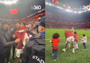 Τρομερή στιγμή: Ο Ελ Κααμπί πανηγύρισε την πρόκριση του Μαρόκο με τα παιδιά του (vid)