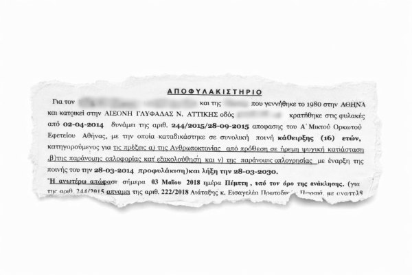 Γλυφάδα: «Επικίνδυνος για τον εαυτό του και το περιβάλλον του» – Τι έλεγε το αποφυλακιστήριο του 46χρονου το 2018