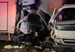 Τροχαίο με σύγκρουση φορτηγών στη λεωφόρο Κηφισού – Δύο τραυματίες