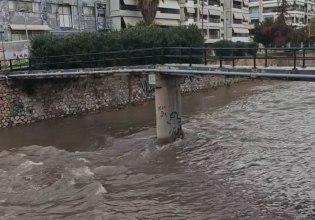 Κακοκαιρία στην Αττική: Φούσκωσε ο Ιλισσός – Δείτε βίντεο