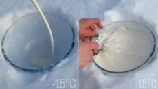 Καναδάς: Μητέρα φτιάχνει παγωτό στο χιόνι στους -15°C και γίνεται viral