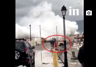 Παράλιο Άστρος: Λιμενικός παρασύρθηκε από τα τεράστια κύματα – Σοκάρει το βίντεο ντοκουμέντο