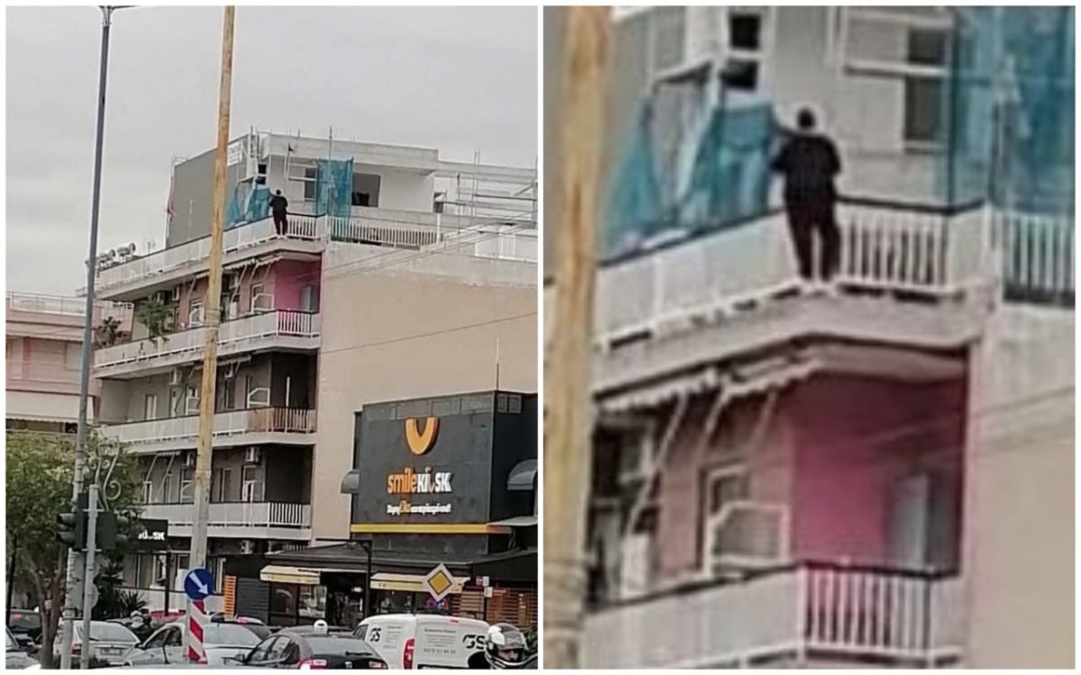 Γυναίκα απειλεί να πέσει από ταράτσα στον Κορυδαλλό