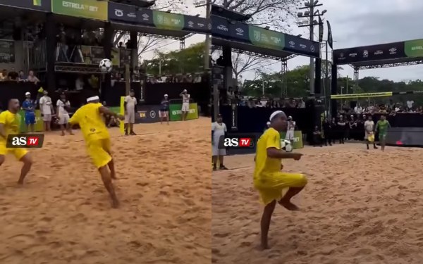 Επικό βίντεο: Ο 45χρονος Ροναλντίνιο παίζει ποδοβόλεϊ και δείχνει την κλάση του (vid)