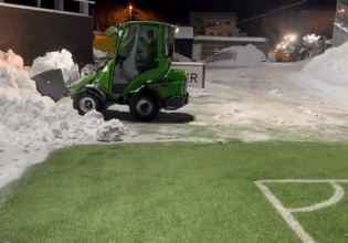 «Κάτασπρο» από το χιόνι το Μπόντο λίγες μέρες πριν το ματς με την Ίντερ (vid)