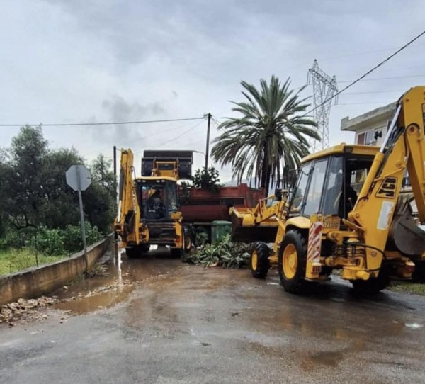 Ζημιές στα Χανιά από τα έντονα καιρικά φαινόμενα