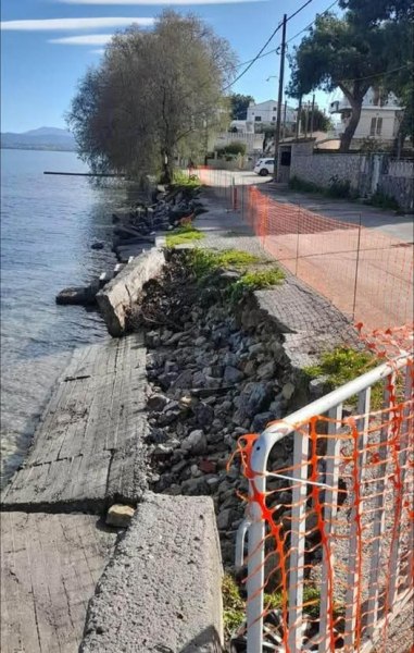 Φαινόμενα διάβρωσης στο παραλιακό μέτωπο της Αυλίδας