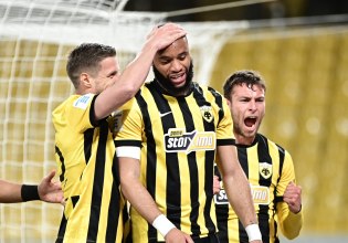 Η ΑΕΚ άνοιξε το σκορ με κεφαλιά του Μουκουντί (vid)