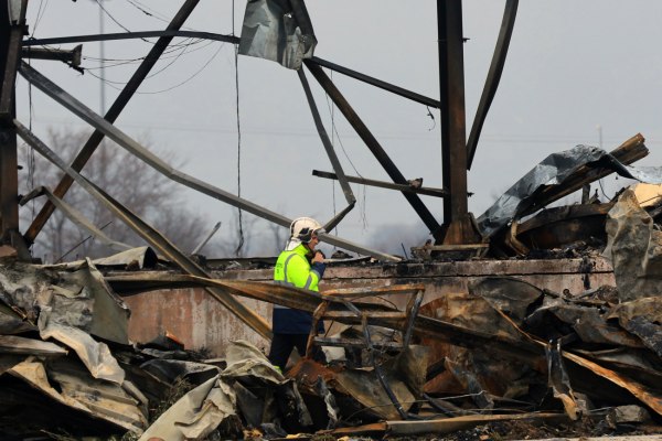 Φωτογραφία ντοκουμέντο από το σημείο διαρροής που προκάλεσε την έκρηξη στη «Βιολάντα»